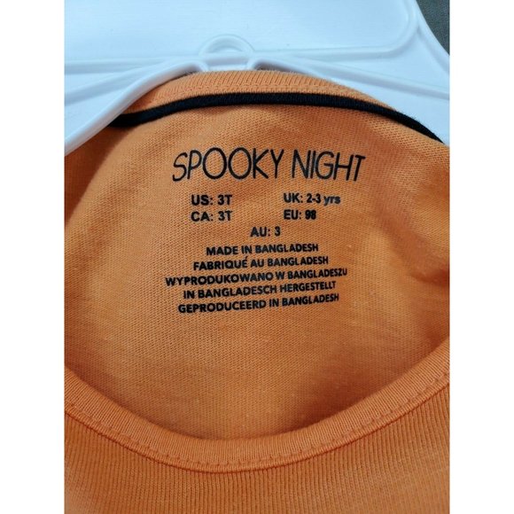 Spooky Night Unicorn Sequin 3 Toddler 2 Piece Kids Orange Shirt Pants Set - Picture 10 of 12